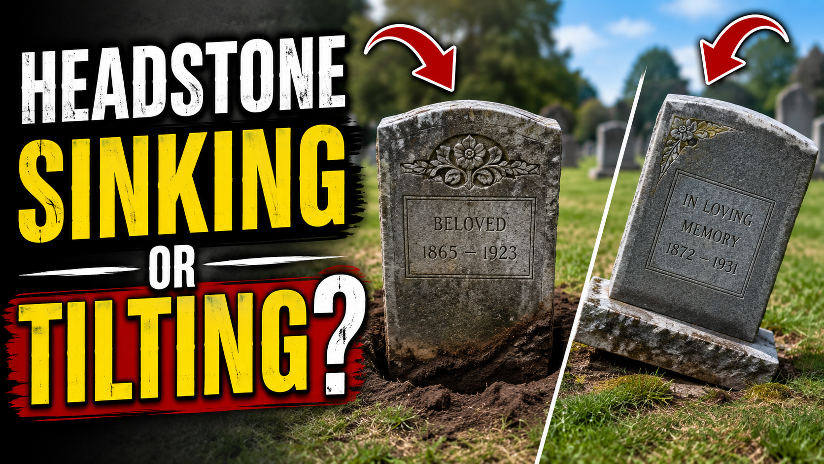 How to Fix a Tilting or Sinking Headstone: Causes, Prevention, and Solutions
